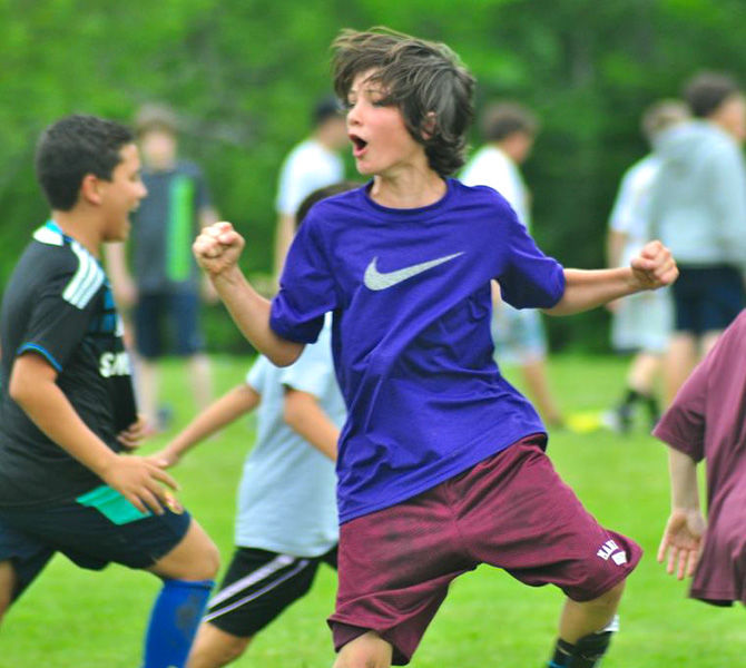 Excited campers at Camp Manitou