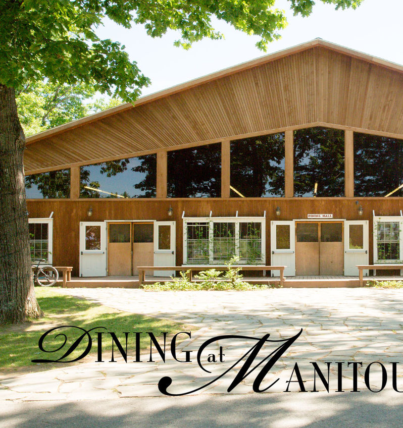 An exterior view of the Manitou dining hall